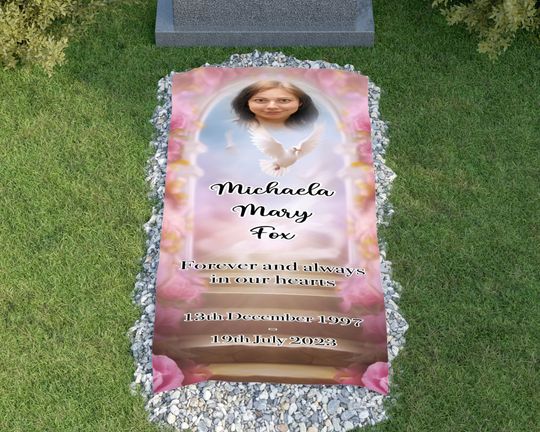 Personalised Grave Cover, Grave Blanket, Headstone, Your Photo, Memorial