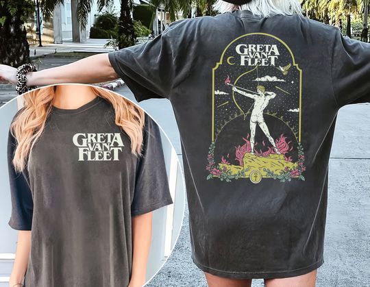 Greta Van Fleet Band 90s 2 Sides Shirt, Greta Van Fleet Tour 2024 Starcatcher
