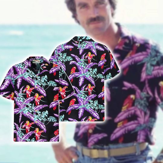 Magnum P.I Hawaiian Shirt | Thomas Magnum Magnum Jungle Bird Summer Hawaiian Shirt