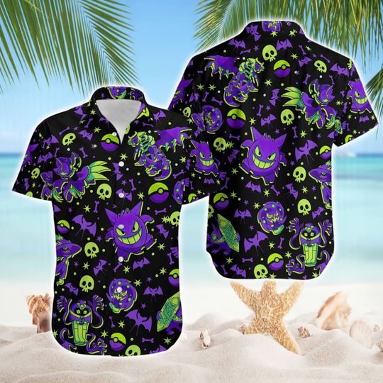 Gengar Hawaiian Shirt | Gengar Gastly Haunter Hawaii Shirt