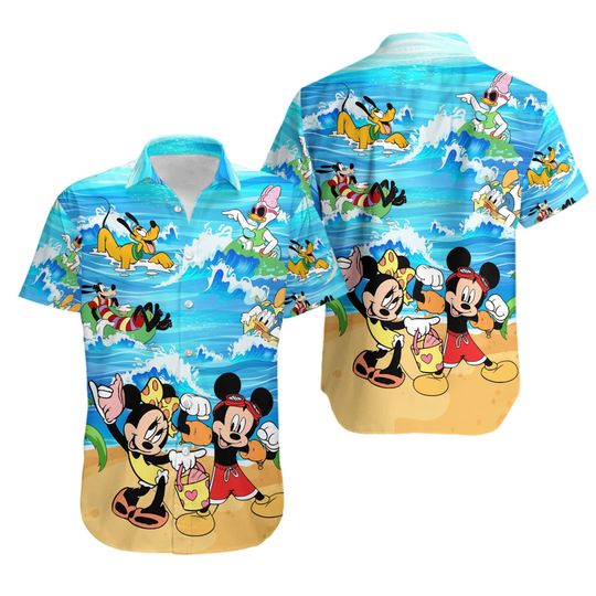 Mickey And Minnie Mouse Hawaiian Shirt | Mickey Magical Hawaii Tee