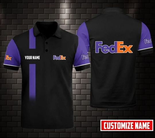 Personalized FedEx Polo Shirt, FedEx Ground 3D Printed Polo Shirt