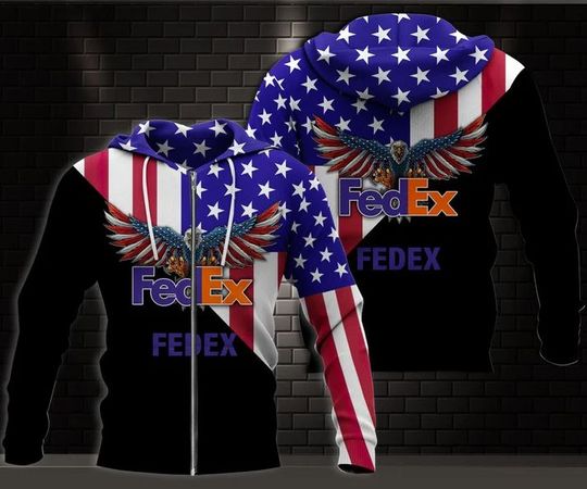 FedEx Hoodie, FedEx Ground 3D Printed Zip Hoodie