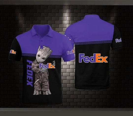 Disney Groot FedEx Polo Shirt, FedEx Ground 3D Printed Polo Shirt