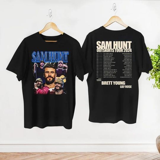 Sam Hunt 2024 Concert Shirt, 2024 Outskirts Tour Sam Hunt T-Shirt