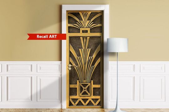 Bronze Door - Sticker for Door, Wall or Fridge Door Cover