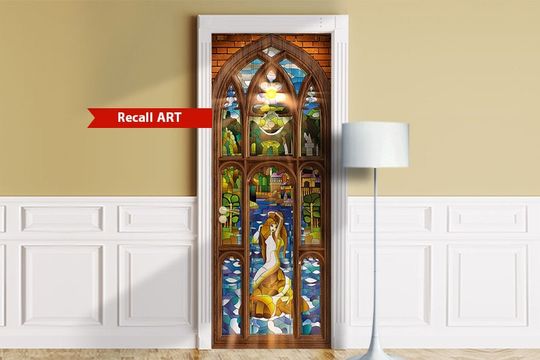 Magic Mermaid - Door Mural, Cover, Window Film Door Cover