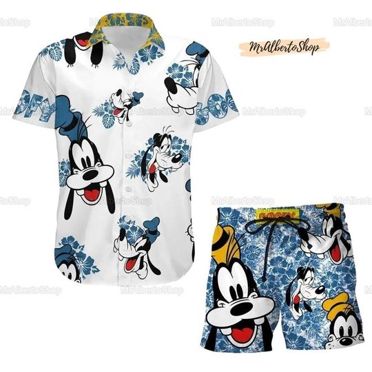 Goofy Dog Hawaiian Shirt, Goofy Dog Swim Beach