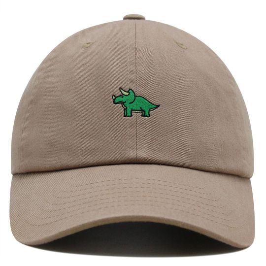 Triceratops  Premium Dad Hat Embroidered Baseball Cap Dinosaur