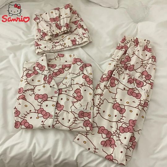 Anime Sanrio Short Pajamas Hello Kitty Kuromi Kawaii Pajama Sets