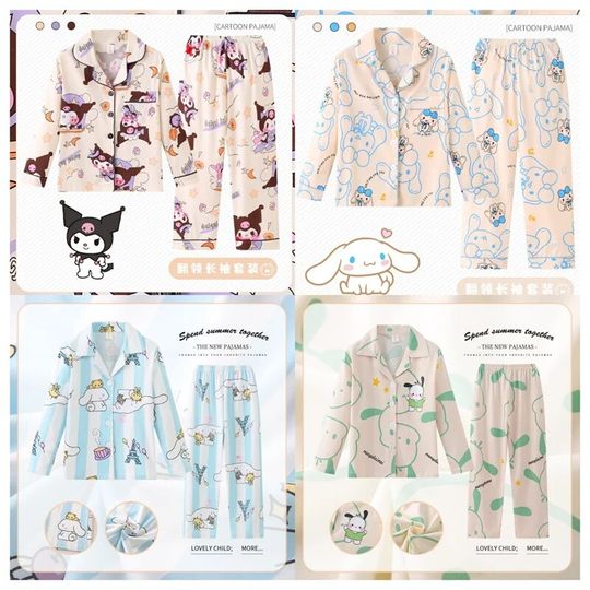 New Sanrios Children Milk Silk Pajamas Sets