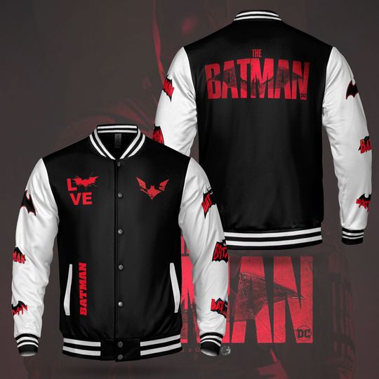 The Dark Knight Batman Baseball Jacket, Superhero Jacket