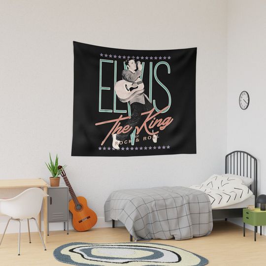 The King Of Rock Elvis Presley Tapestry, Elvis Presley Home Decor