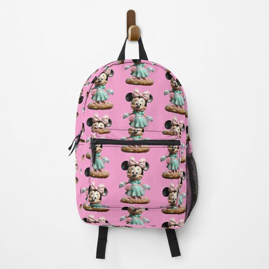minnie with donut, mickey and minnie Backpack