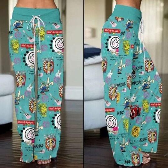 B182 3D All Over Printed Women Pajamas Pants