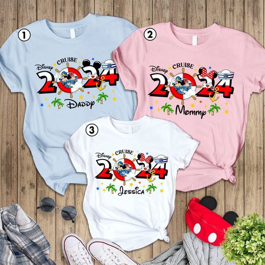 Personalized Mickey and Friends Disneyland Cruise 2024 T Shirt
