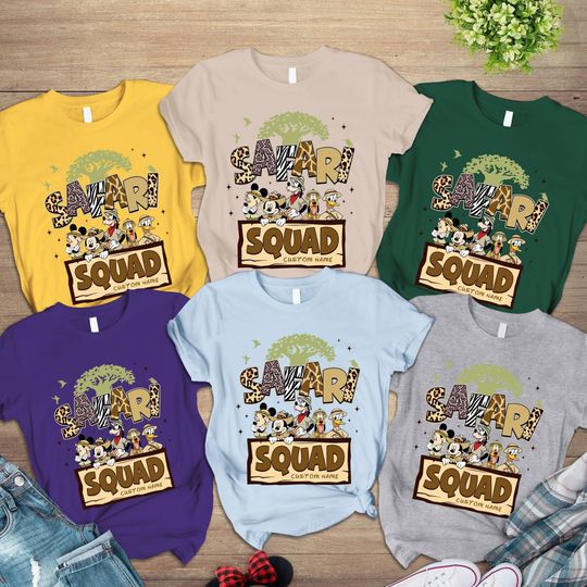Custom Disneytrip Safari Squad Shirts, Safari Family Matching T Shirt