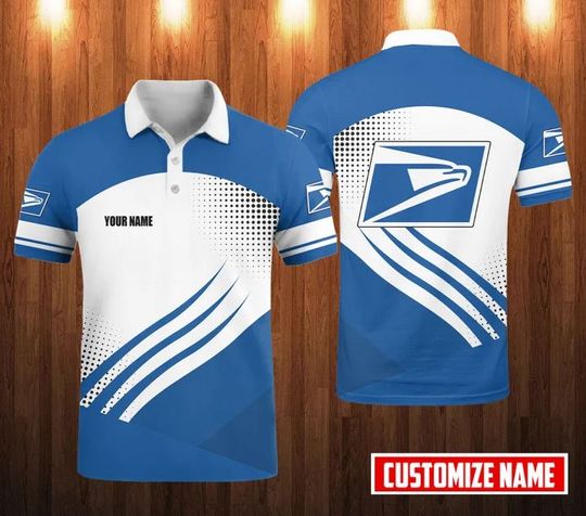 Personalized Postal Service Polo Shirt, United SPS 3D Printed Polo Shirt