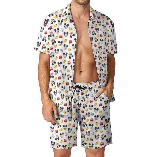 Mickey Mouse Disney Hawaiian Shirt And Shorts, Disney Aloha Set