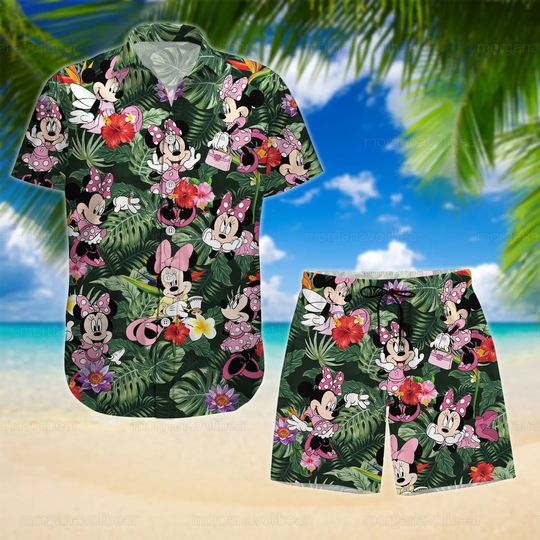 Disney Minnie Men Women Hawaiian Shirt