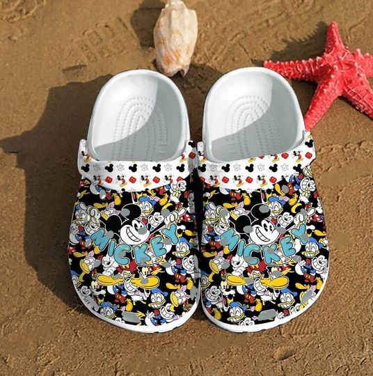 Mickey Shoes, Mickey Mouse Clogs, Mickey Summer Shoes, Funny Mickey Shoes