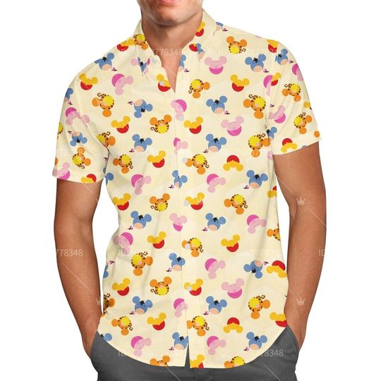 Winnie The Pooh Hawaiian shirt Disney Inspired Men's Button Down