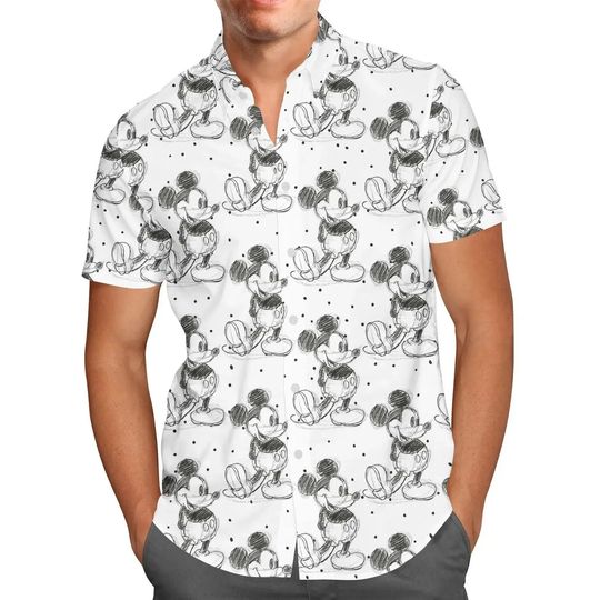 Comic Book Mickey Mouse and Friends Hawaiian Shirt