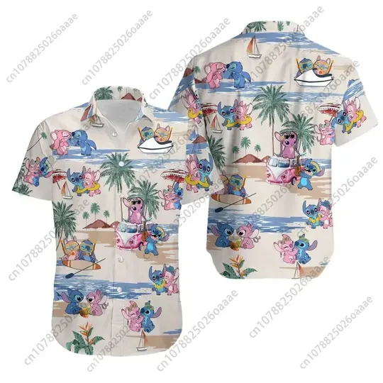 Disney Stitch And Angel Hawaiian Shirt