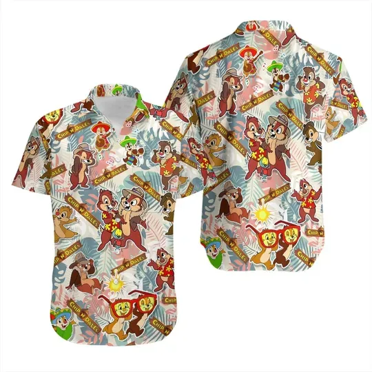 Chip And Dale Hawaiian Shirt Disney Vacation Button Up Shirt