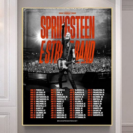 Bruce Springsteen and The E Street Band World Tour 2024 Poster