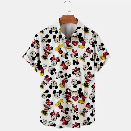 Disney Hawaiian Shirt Summer Cartoon Mickey Shirt