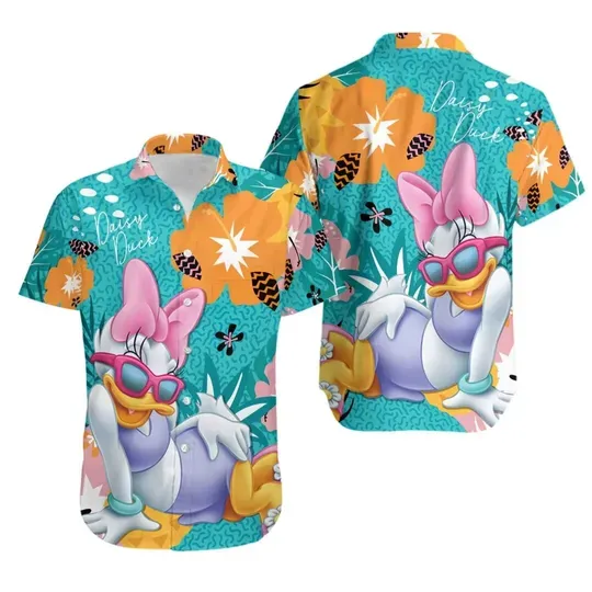Disney Daisy Duck Hawaiian Shirts Beach Shirts