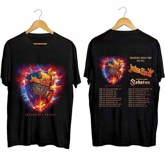 Judas Priest Invincible Shield 2024 Tour T-Shirt, Judas Priest Band Fan Shirt
