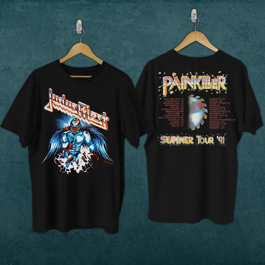 Vintage 1990s Dated 1991 Judas Priest Rock Band Tour Brockum T-Shirt