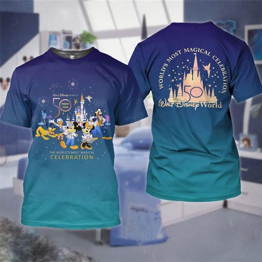 Mickey And Friends 50th Anniversary Disney Shirt, Disney 3D Printed Shirt
