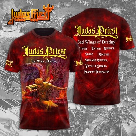 Judas Priest Rock Band Sad Wings Of Destiny T-Shirt