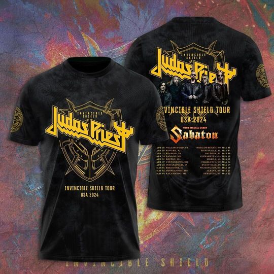 Judas Priest Rock Band Tour USA 2024 T-Shirt