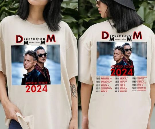 Depeche Mode Tour 2024 T-Shirt, 2024 Depeche Mode Memento Mori World Tour T-Shirt