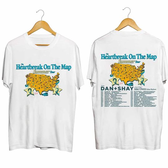 Dan And Shay Tour Heartbreak On The Map 2024 Shirt