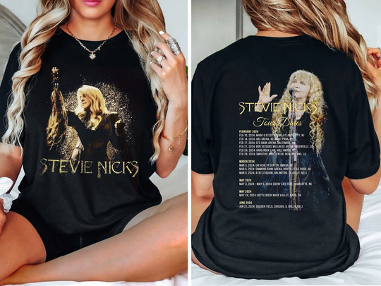 Stevie Nicks Live In Concert Shirt, Stevie Nicks 2024 Double Side Shirt