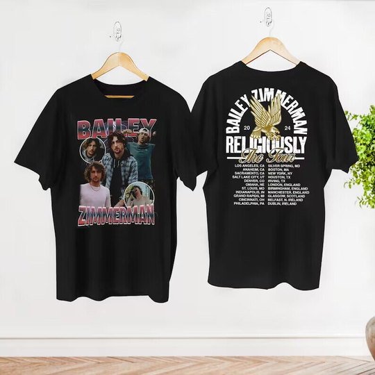 Religiously Tour 2024 Bailey Zimmerman Shirt, Bailey Zimmerman Fan Gift Shirt
