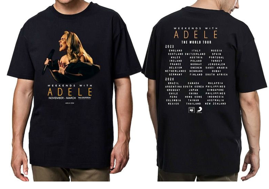 Adelee The World Toour 2023-2024 tshirt