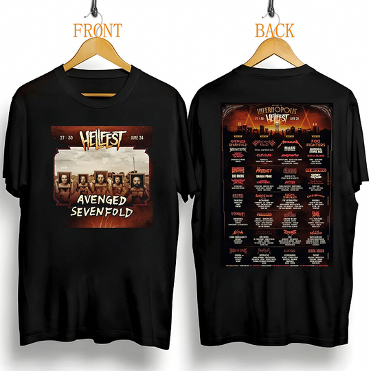 Avenged Sevenfold HellFest Merch 2024 Tour T-Shirt