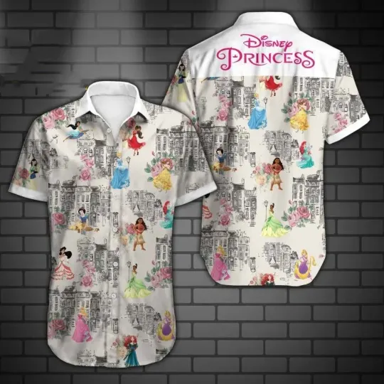 Disney Princess Sketches Hawaiian shirt