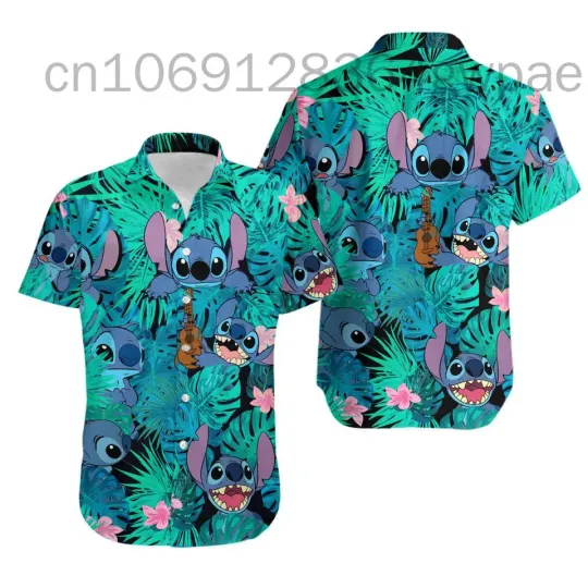 Disney Stitch Hawaiian Shirts Summer