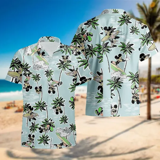 Mickey Mouse Beach Vacation Hawaiian Shirts