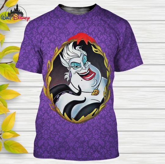 Ursula Villains Disney Shirt, Disney 3D Printed Shirt
