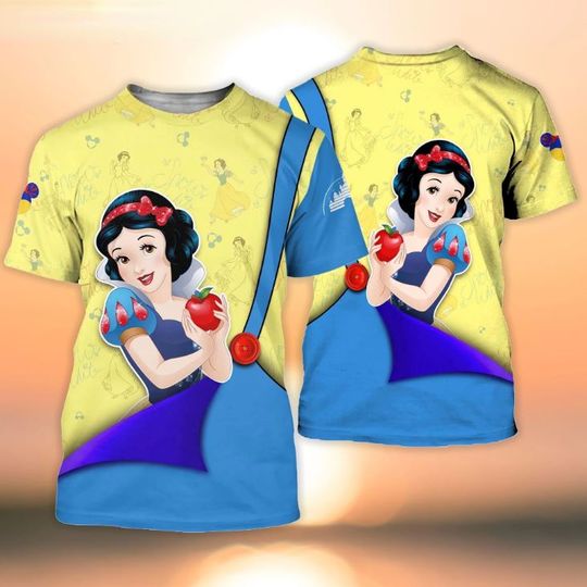 Snow White Princess Disney Shirt, Disney 3D Printed Shirt