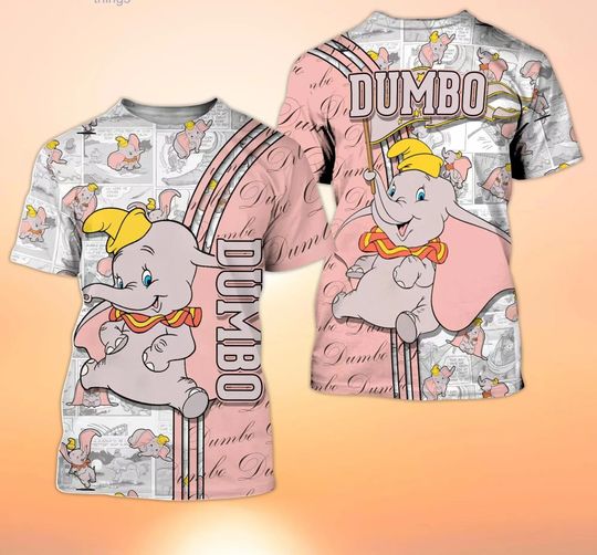 Dumbo Elephant Disney Shirt, Disney 3D Printed Shirt