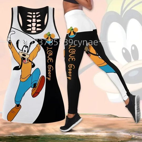 Disney Goofy Women Disney Tank Top Legging Set Outfit